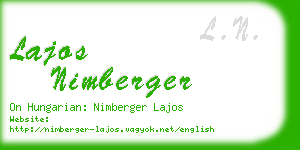 lajos nimberger business card